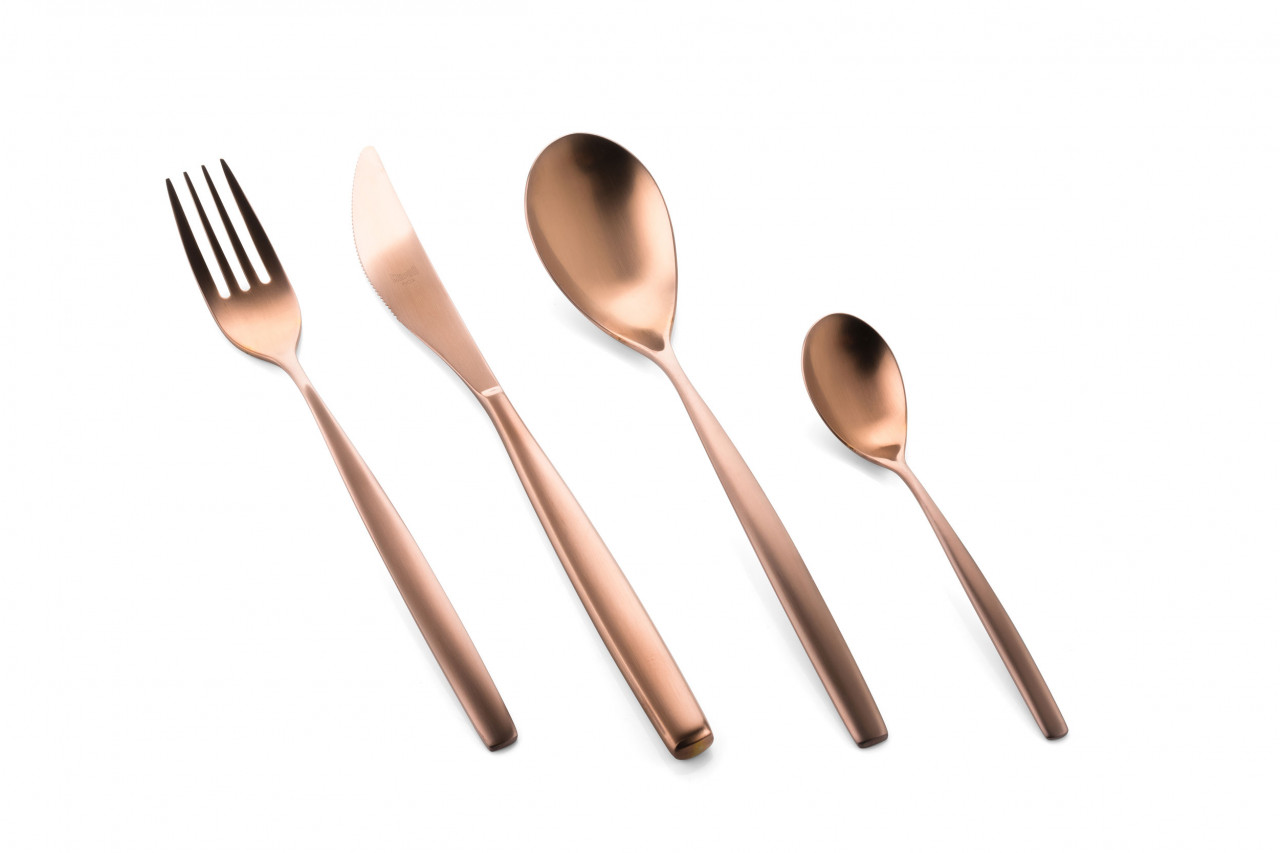 bestekset 24 delig stiria ice bronzo mat brons koper