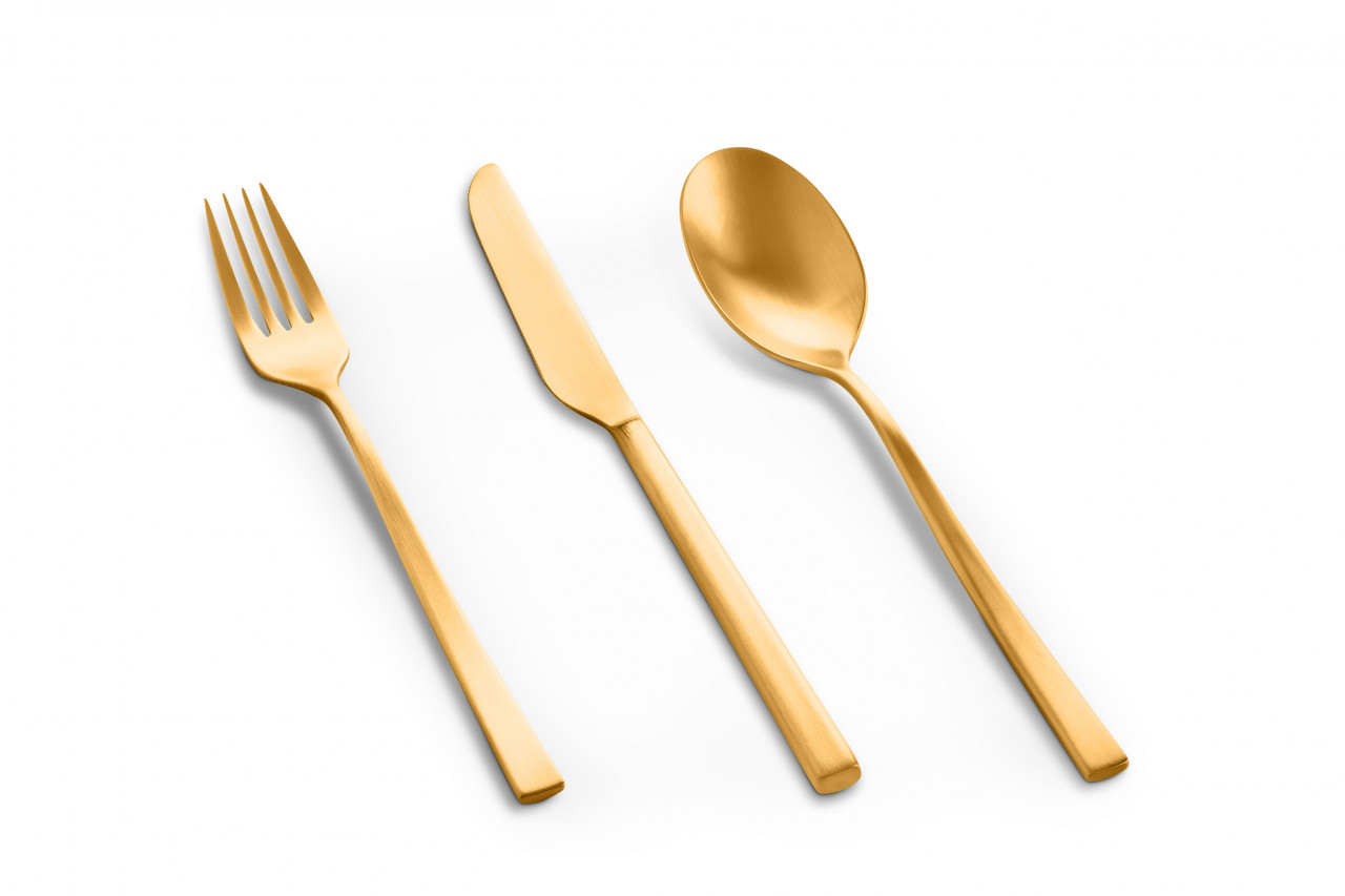 18-Delig Gouden Dessertbestek Meander - Luxe Bestekset 6 Personen Versac