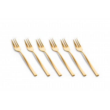 Set Cake Fork 6 Pcs Firenze Oro Ice