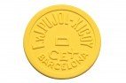 Streetcover 'Barcelona' rond 12,5 cm - Geel