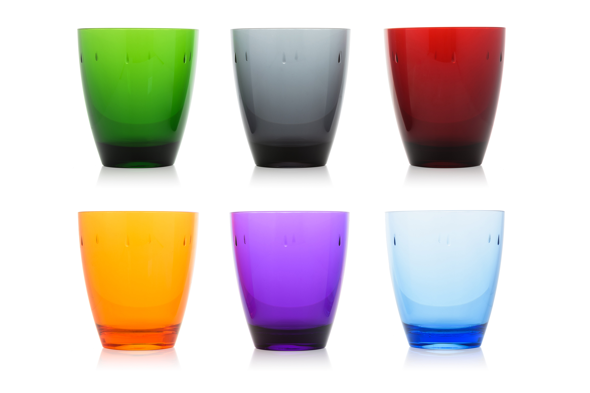 Set 6 Tumbler Policarbonate Colors Mixed