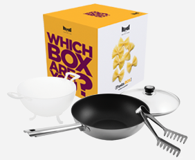 pasta box inclusief roestvrijstalen wok